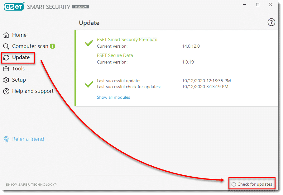 چک کردن آپدیت