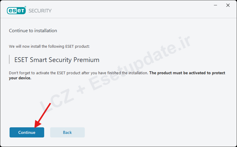 مرحله 4 تایید نصب ESET